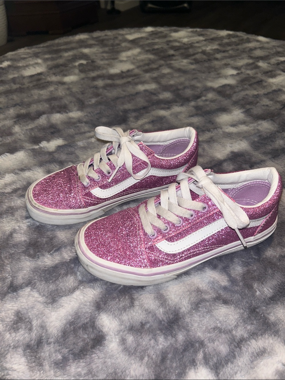 Vans Kids Glitter Pink Old Skool Sneakers